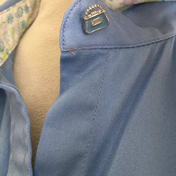 ROBERT GRAHAM Blue Printed Insert Long Sleeve Button Shirt - Picture 6 of 11